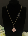 Pink Crystal Geode Necklace