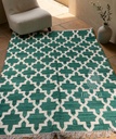 Handwoven Dhurrie- Green (9x6ft)