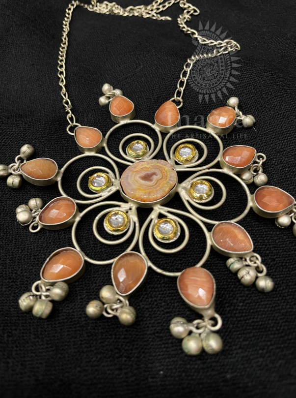 Floral Ghungroo Necklace