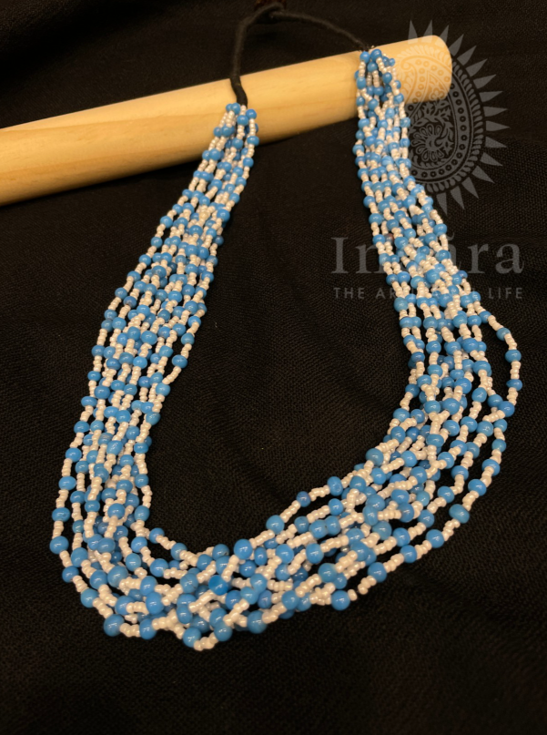 Two-Tone Beaded Bib Necklace