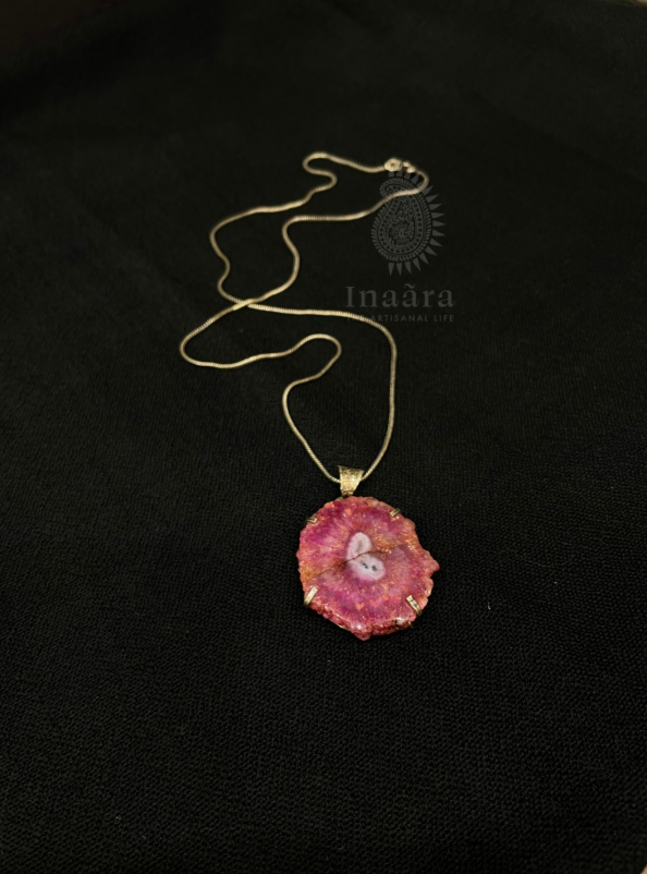 Pink Solar Quartz Necklace