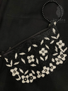 Floral Black Beaded Bag