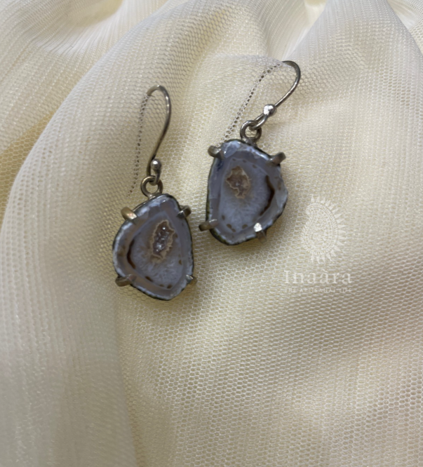 Agate Slice Earring