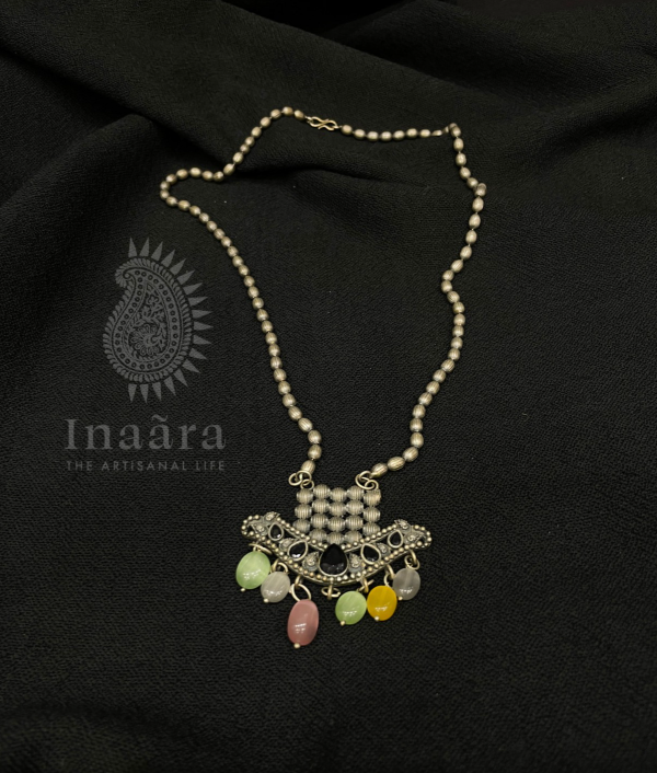 Oxidized Glass Beads Necklace