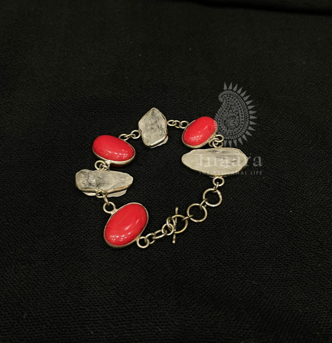 Red Coral Gemstone Bracelet