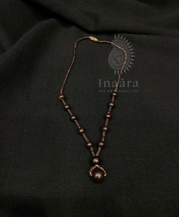 Cocoa Brown Beaded Necklace