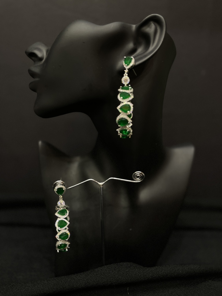 Emerald Zircon Earrings