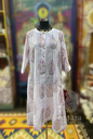 Blockprinted linen kurti - mauve