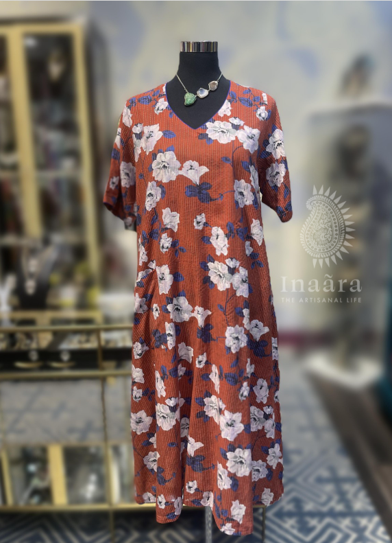 Daniya Dress - Kantha Red