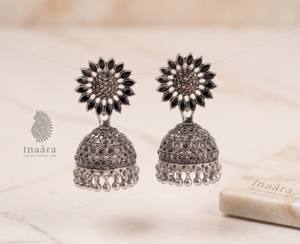 Jhumka Earring-Gray