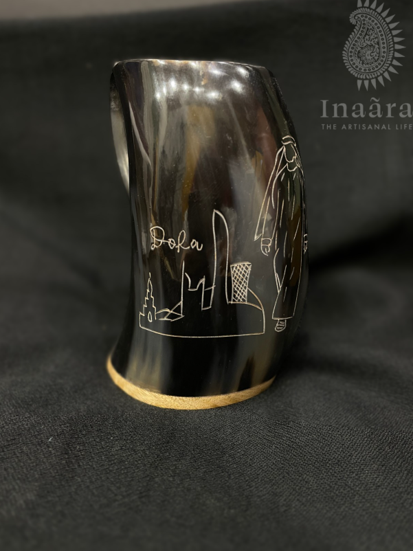 Buffalo Horn Mug Camel Engraved (copy)