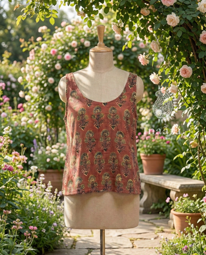Rita Spaghetti Top-Red Floral