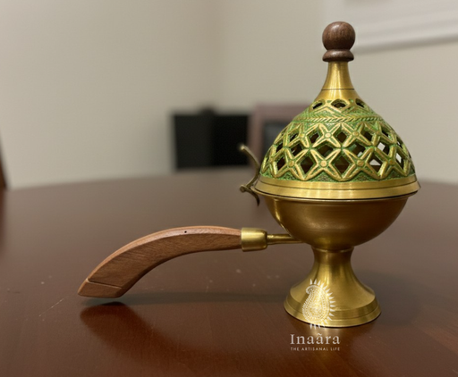 Wooden Handle Incense Burner