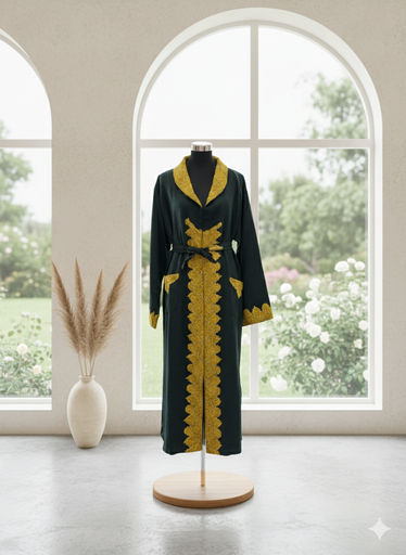 Kashmir Fine Wool & Embroidered Robe