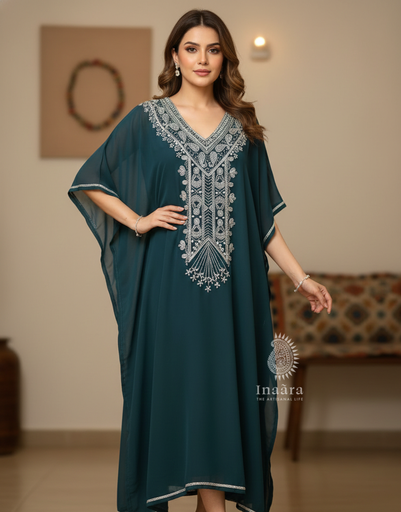 Hand Beaded Kaftan- Orange (copy)