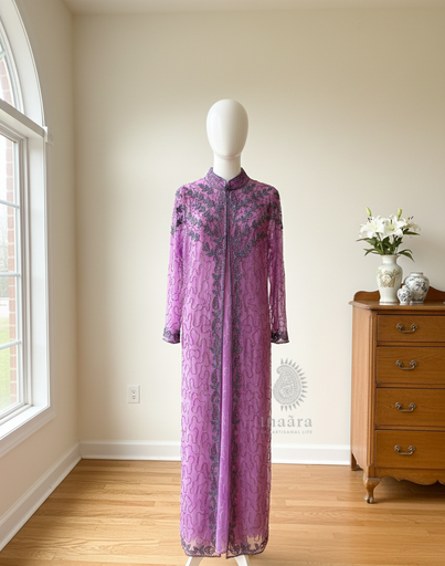 Layla Evening Coat- Purple