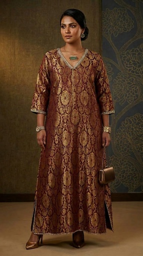 Kulsum Dress-Maroon