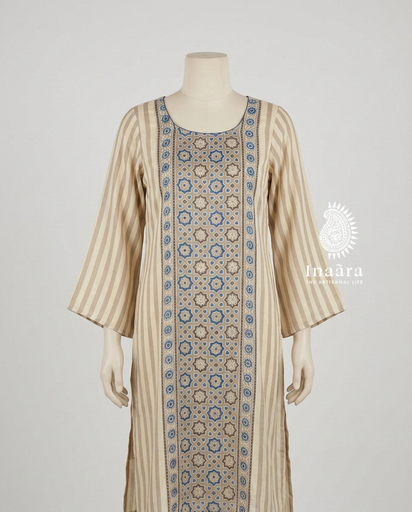 Ajrakh Kurta- Green 02