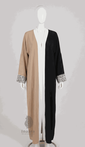 Shabnoor Abaya - Cream