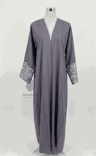 Sanat Handpainted Abaya - Purple
