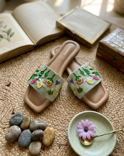 Handcrafted Floral Embroidered Sandals