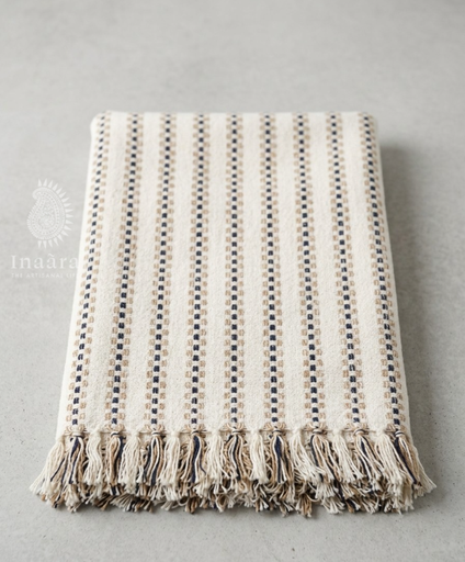 Handwoven Towel- Off-White Stripes