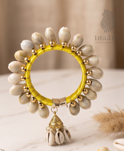 Cowri Shell Bracelet - Yellow