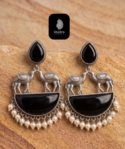 Black Onyx Caravan Earrings