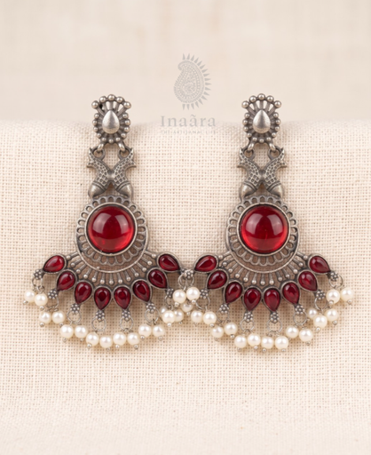 Oxidized Twin-Bird Statement Dangles