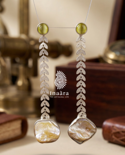 Alia Baroque Leaf Drops Earrings