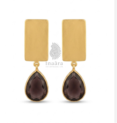 Shyam Matte Gold Statement Drops Earrings