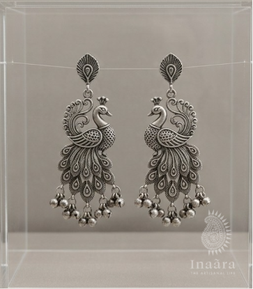 Artisanal Peacock Earrings