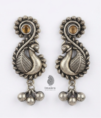 Antique Hansa Studs with Ghungroo Earrings