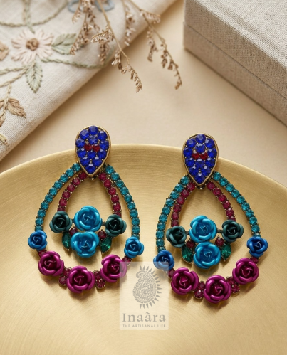 Royal Bloom Teardrop Earrings