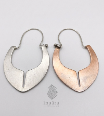 Dual-Satin Hoop Earrings