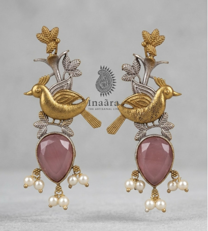 Rose Quartz Ava Drops  Earrings