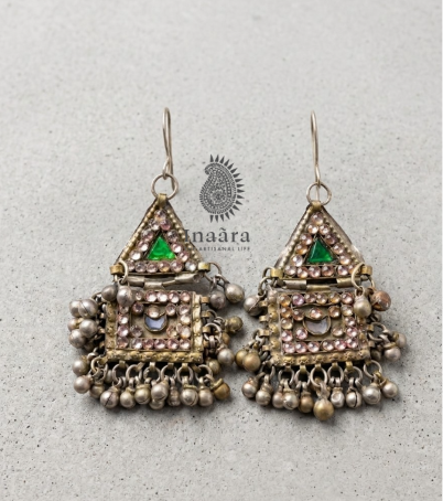 Tribal Crescent Tier Drops Earrings