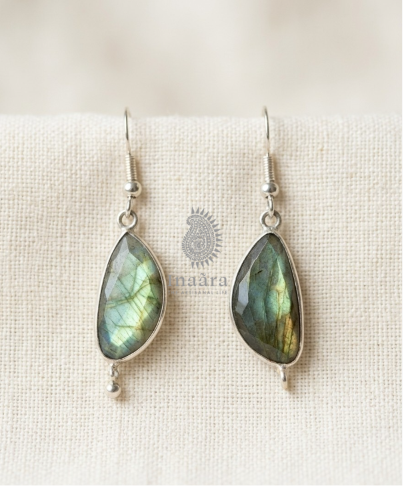 Silver Moss Earrings