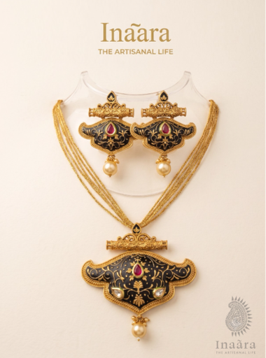 Noir Kundan Nizam Set