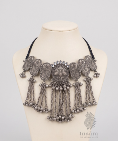 Silver Cascade Choker