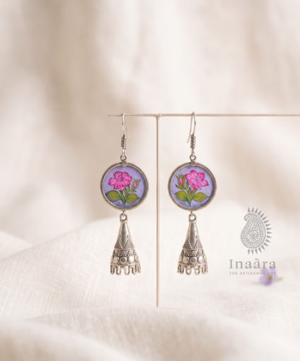Peach Quartz Stone Earrings (