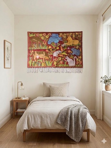 [inaara_sp00342] Animal patterned tapestry (3x2 feet)