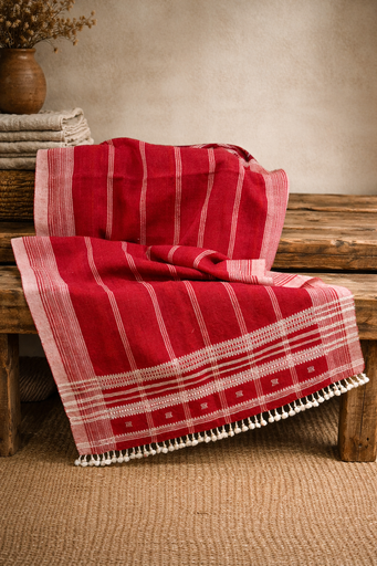 [inaara_sp00192] Desi Wool Bhujodi Shawl