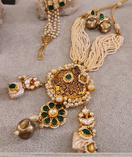 [inaara_sp00231] Fusion Partash Pearl Set