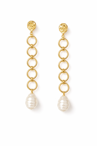 [inaara_sp00074] Baroque pearl dangler earrings