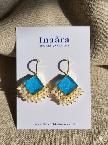 [inaara_sp00492] Raw Stone Handcrafted Earrings