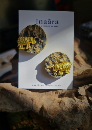 [inaara_sp00641] Statement Elephant Earrings