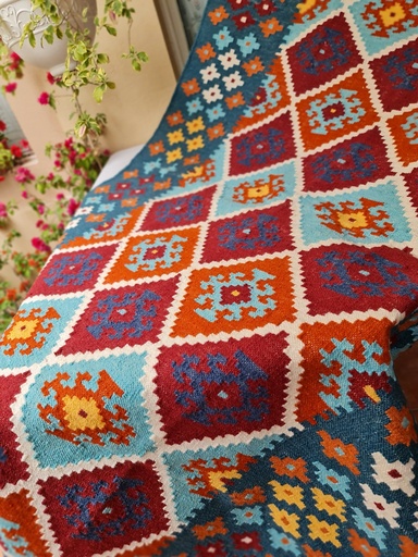 [inaara_sp00579] Wool Dhurrie
