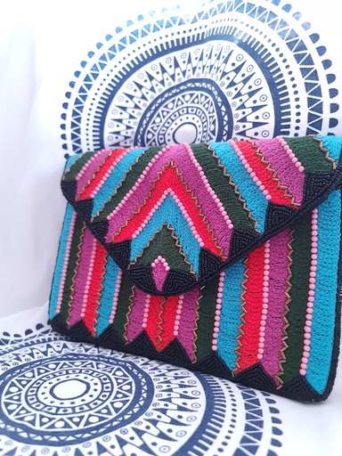 [inaara_sp00557] Sequin clutch bag