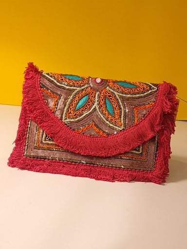 [inaara_sp00637] Sequin clutch bag